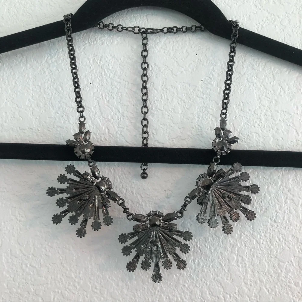 Torrid Hematite Starburst Gem Statement Necklace